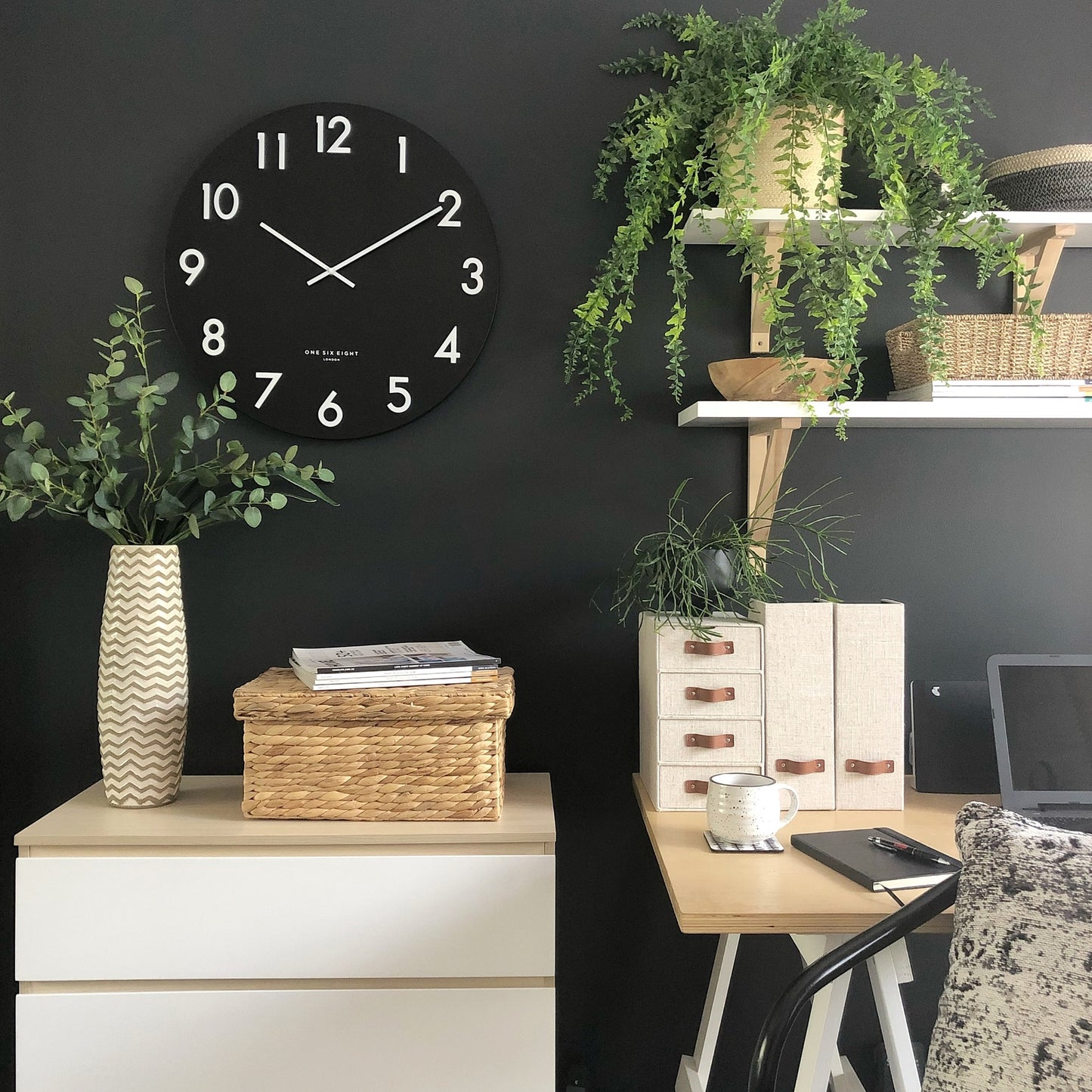Jackson Silent Wall Clock Black 40cm