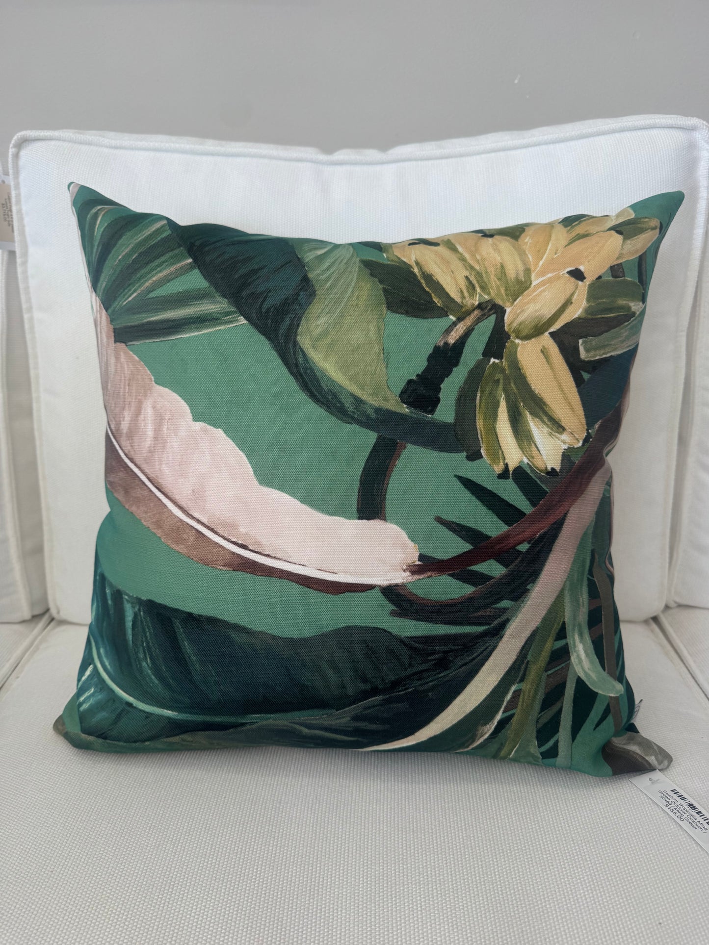 Custom Tropicalia Ming Green Outdoor Cushion 50cm