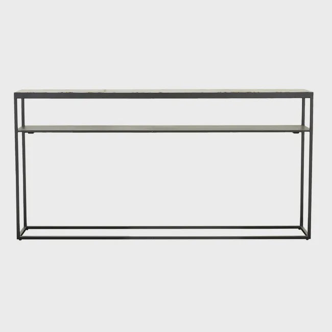 Elle Slim Console MtOcean/Blk W150xD25xH75cm
