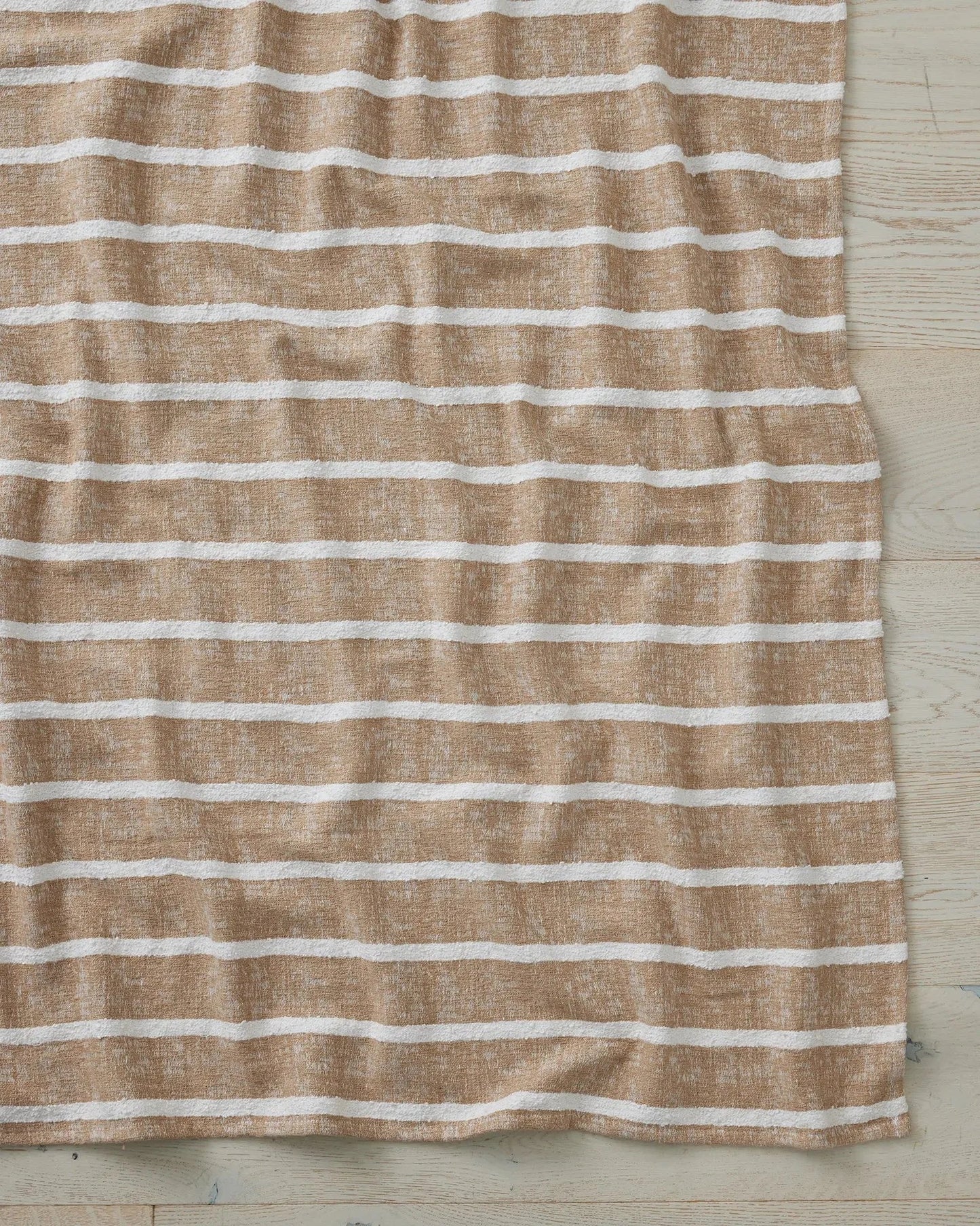 TEXTURED WOVEN STRIPE THROW - Piazza Haze