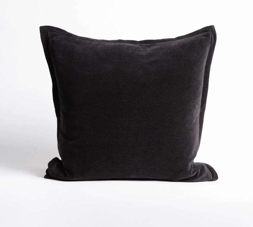 Evelyn Velvet Cushion - Black 60x60cm
