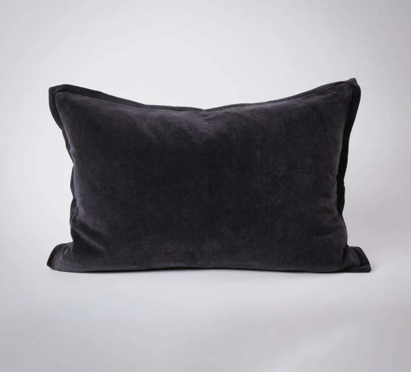 Evelyn Velvet Cushion - Midnight 40x60cm
