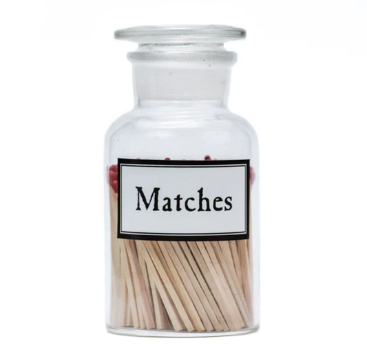 Apothecary Jar with Matches - Clear