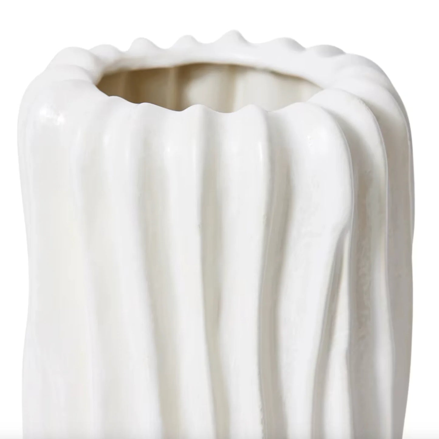 Alberto Tall Vase Ivory 15x15x31cm