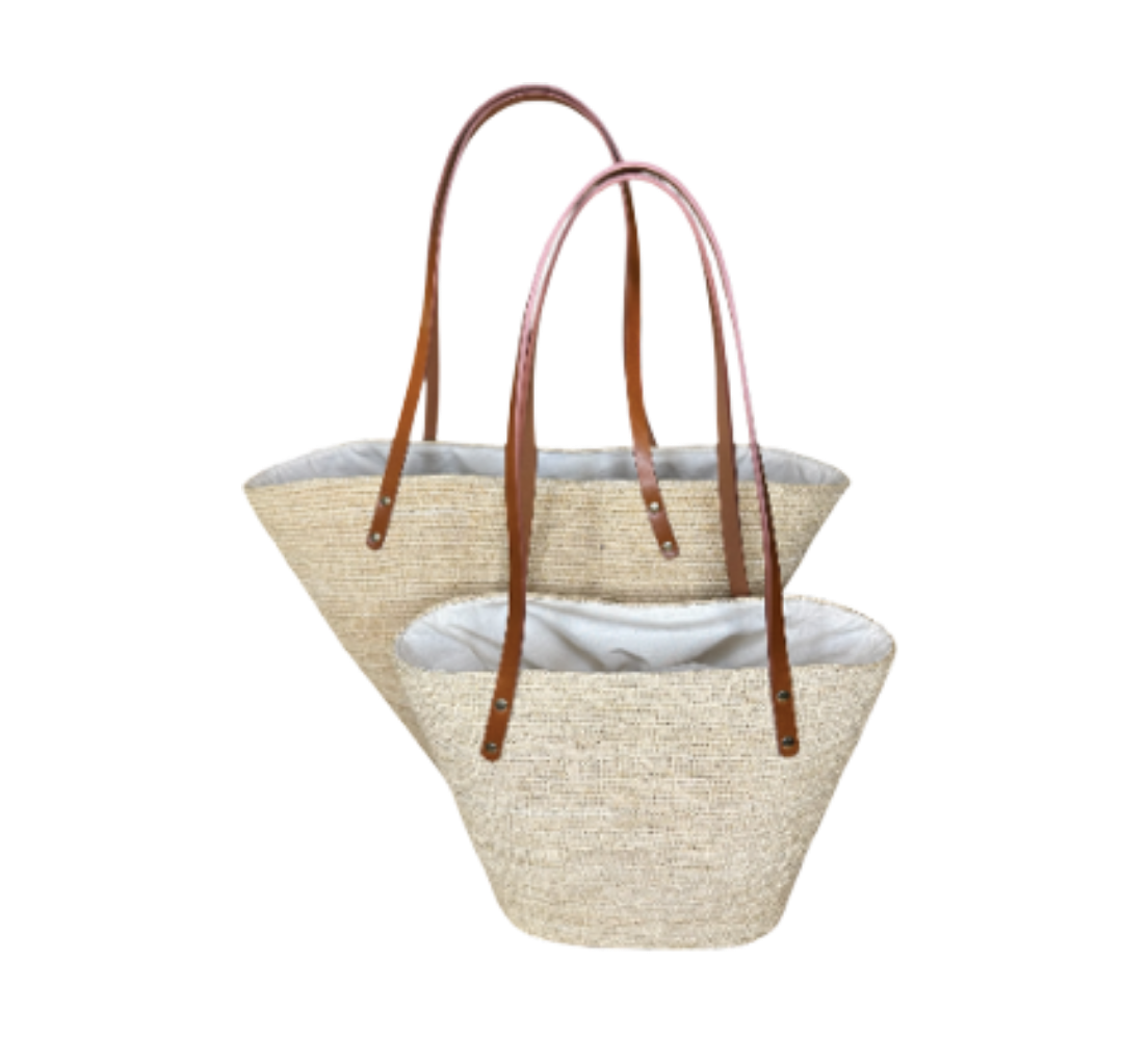Germaine Drawstring Bag, Medium - Cognac Strap