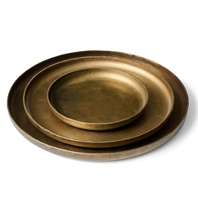 Calvin Brass Round Tray - Small