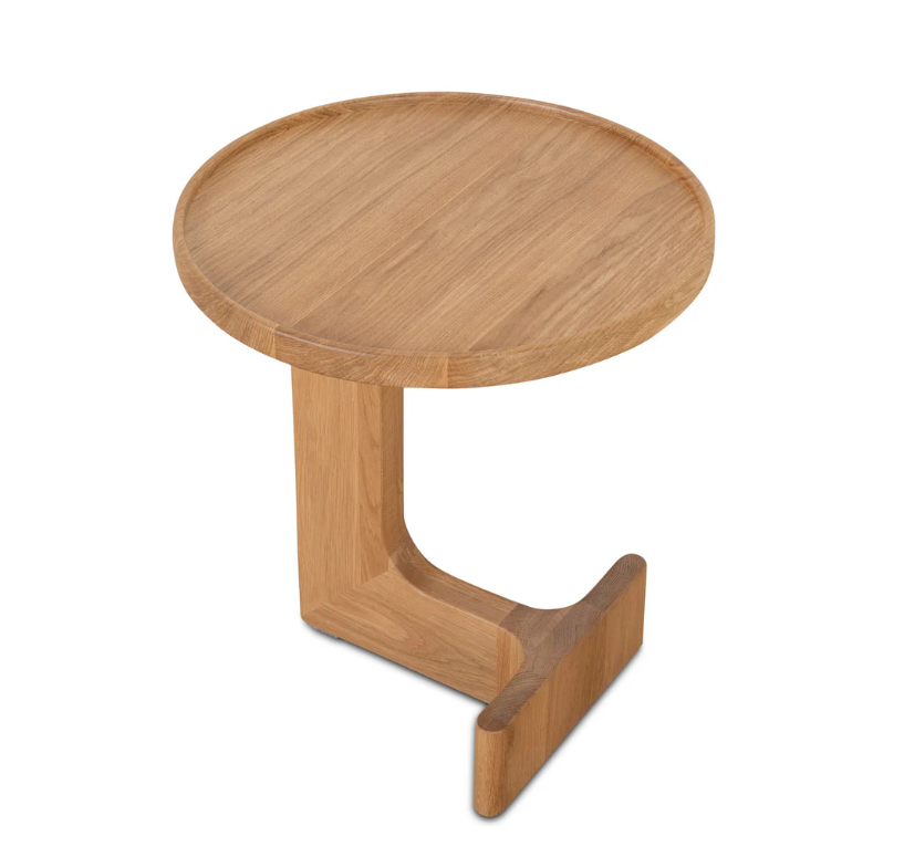 Round Side Table - Natural Oak 45x50cm