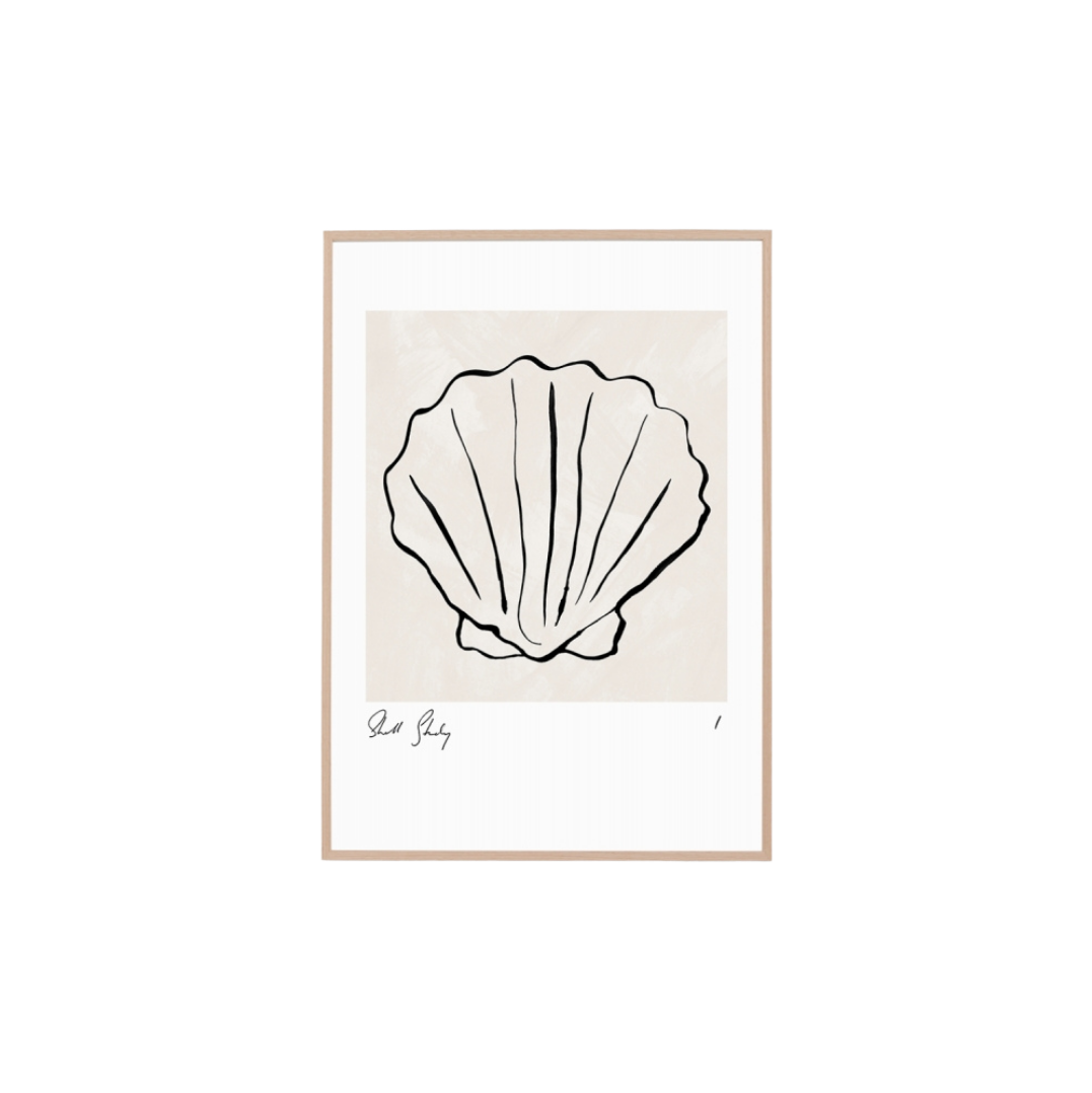 Shell Study I, Raw Timber Frame 62x87 - PICK UP ONLY