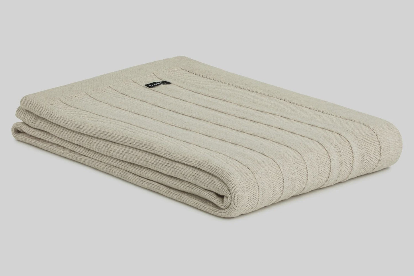 Flat Rib Cotton Throw - Sand
