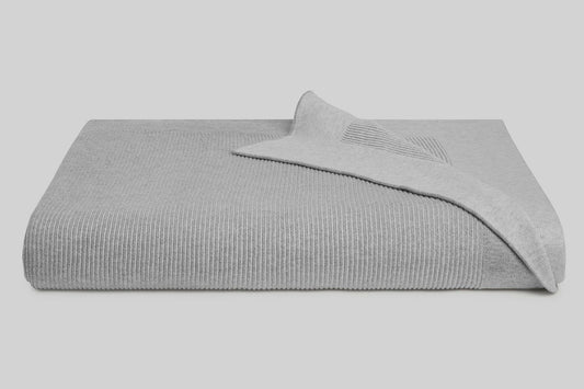 Pure Cotton Throw - Weighted - Dove/Oyster