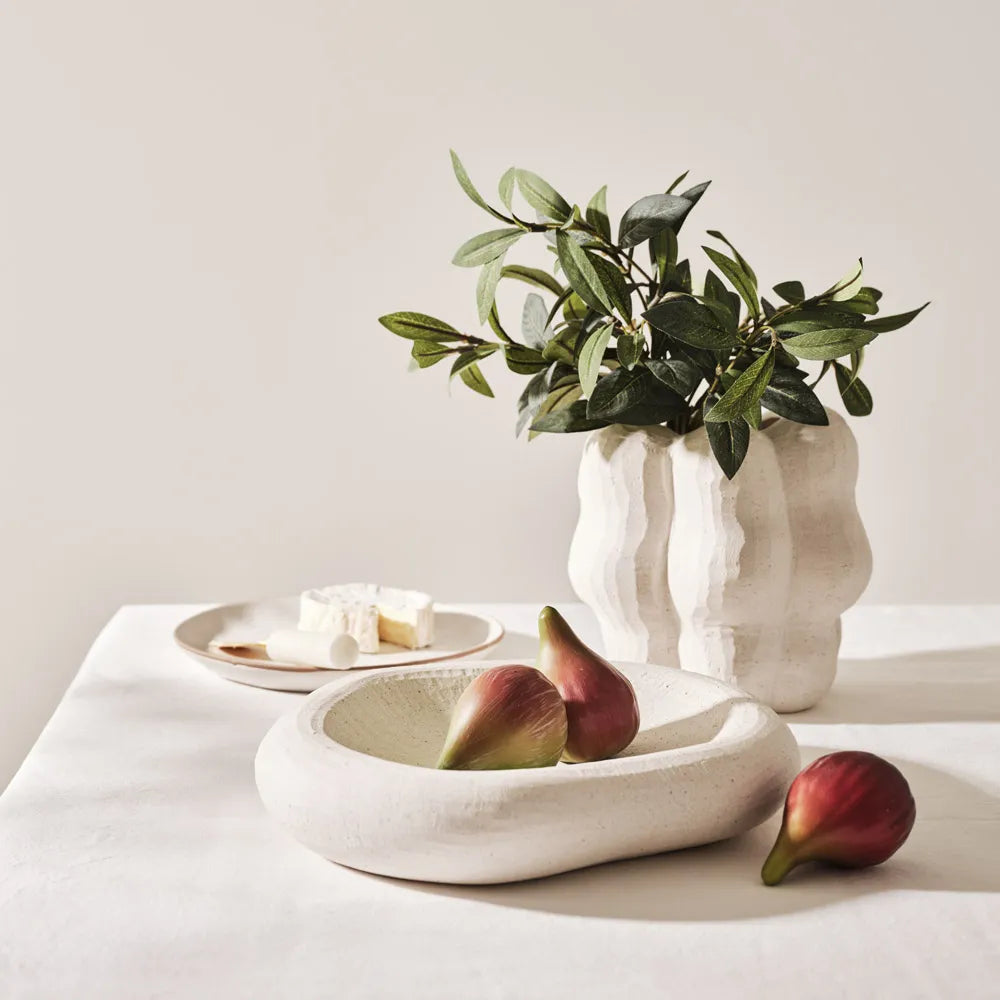Fedila Bowl White Chalk 5Hx29cmD