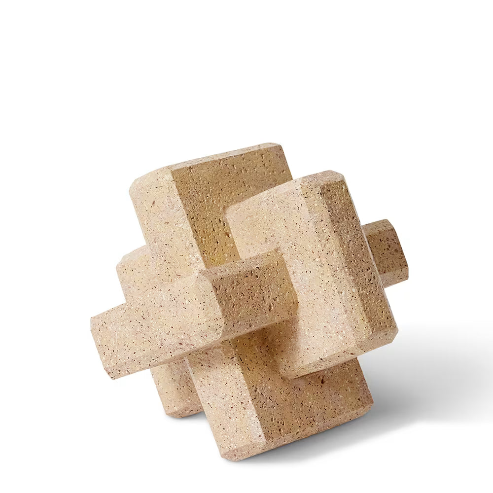 Jack Sculpture, Beige - 17 x 17 x 17 cm