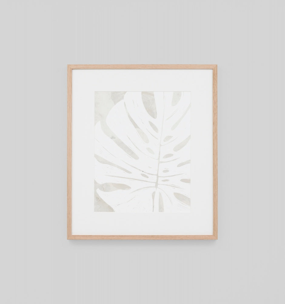 Linen Tropical Silhouette 1 Raw Oak Frame 63x73 - PICK UP ONLY