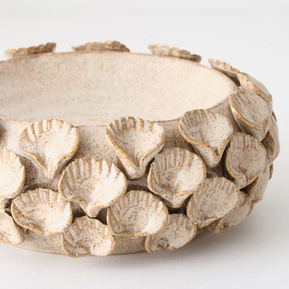 Pispali Bowl 10cmh x 24cmd, Almond Creme