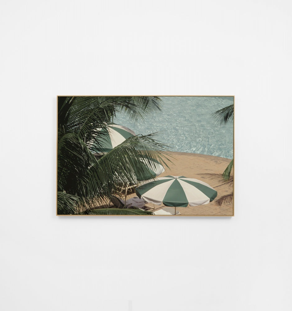 Retro Poolside Canvas 120x80cm