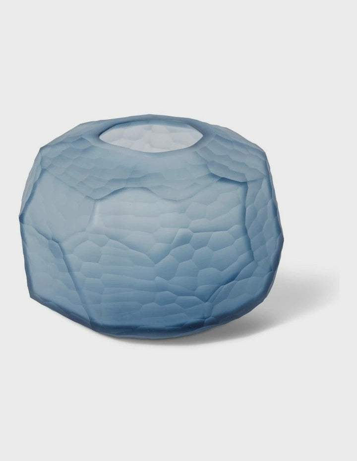 Rufus Round Vase Ink Blue 21x15cm