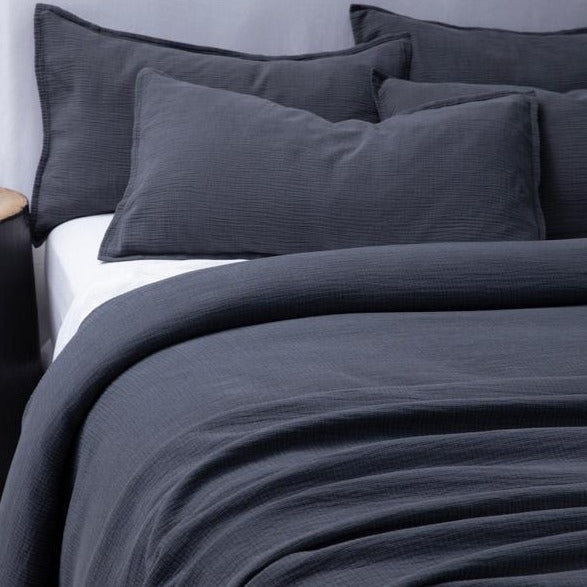 Ripple Blanket King Single - Charcoal