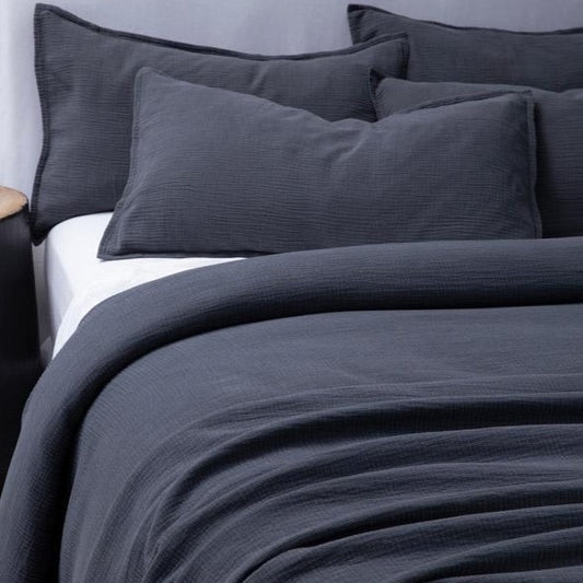 Ripple Blanket King Single - Charcoal