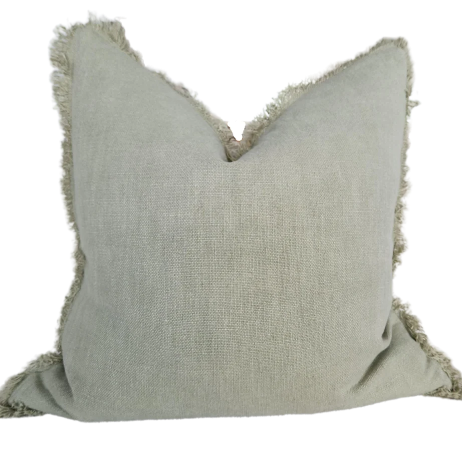 Champetre French Linen Cushion 55 x 55 cm Sage Green