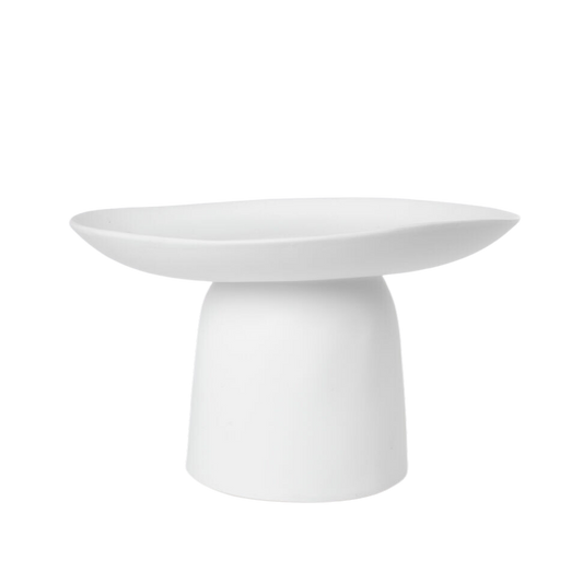 Marlowe Pedestal Platter High White 35 x 30 x 21 cm
