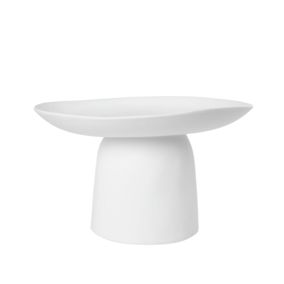 Marlowe Pedestal Platter High White 35 x 30 x 21 cm