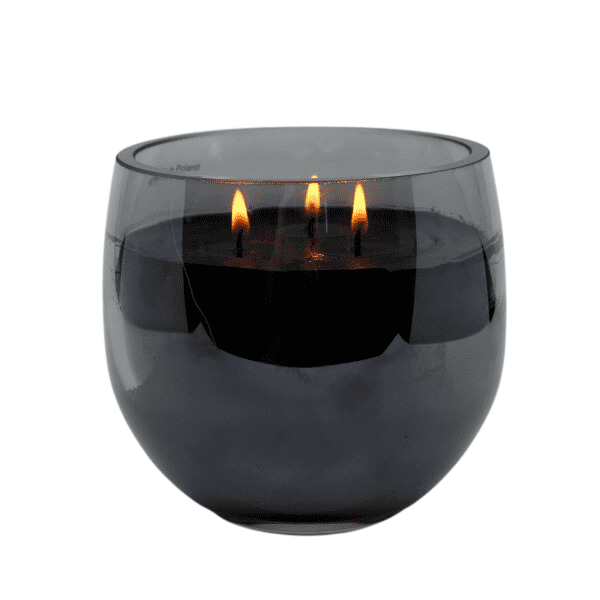 Francalia Black Lustre Droplet Candle 12cm - Oud