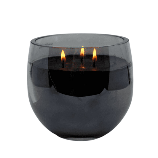 Francalia Black Lustre Droplet Candle 12cm - Oud