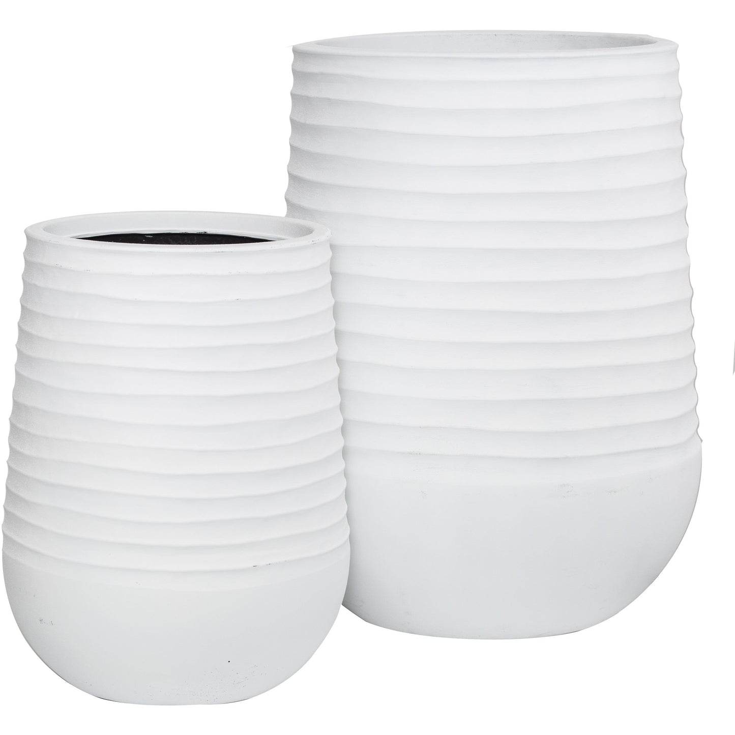Ryker Tall Stonelite Planter White Large