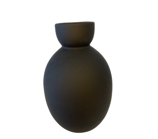 Tate Egg Matt Vase Black