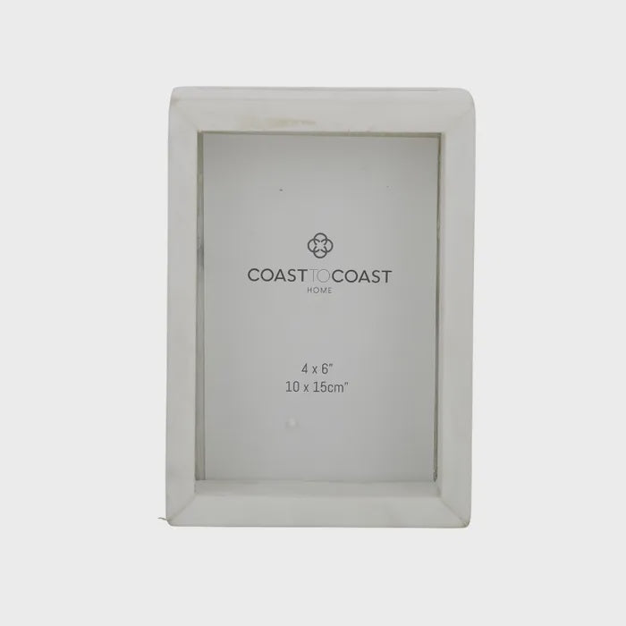 Ampilo Marble 4X6" Frame - White