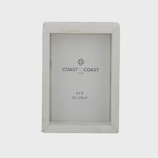 Ampilo Marble 4X6" Frame - White