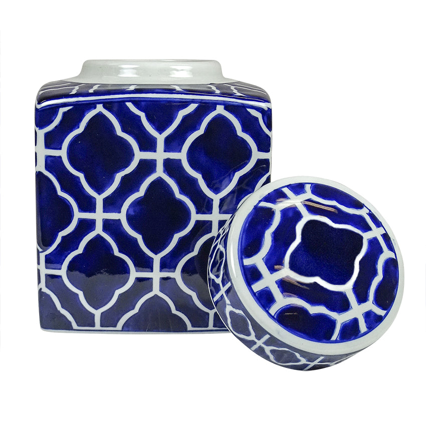 Burton Jar Blue & White