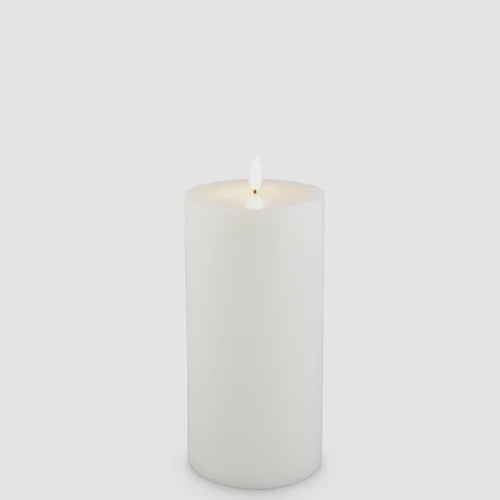 Nordic White Flameless Pillar Candles 10 x 20 cm X-Large