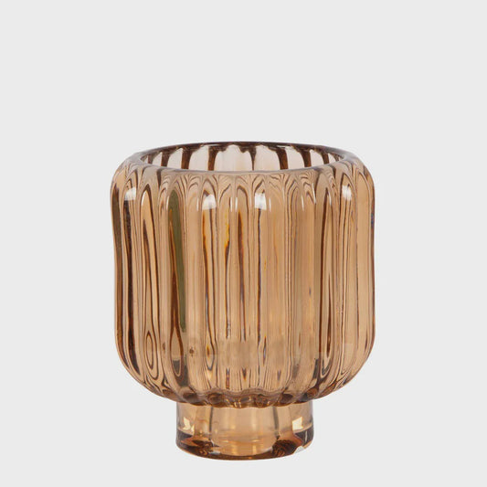 Pari Tealight Holder Small, Burnt Sienna