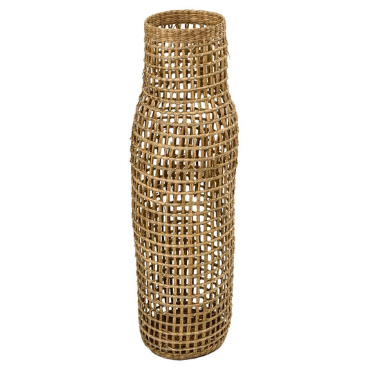 Sanur Tall Wavy Seagrass Basket - Natural
