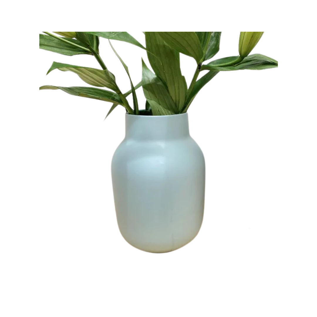 Flax Tub Vase 15cm / Duck Egg