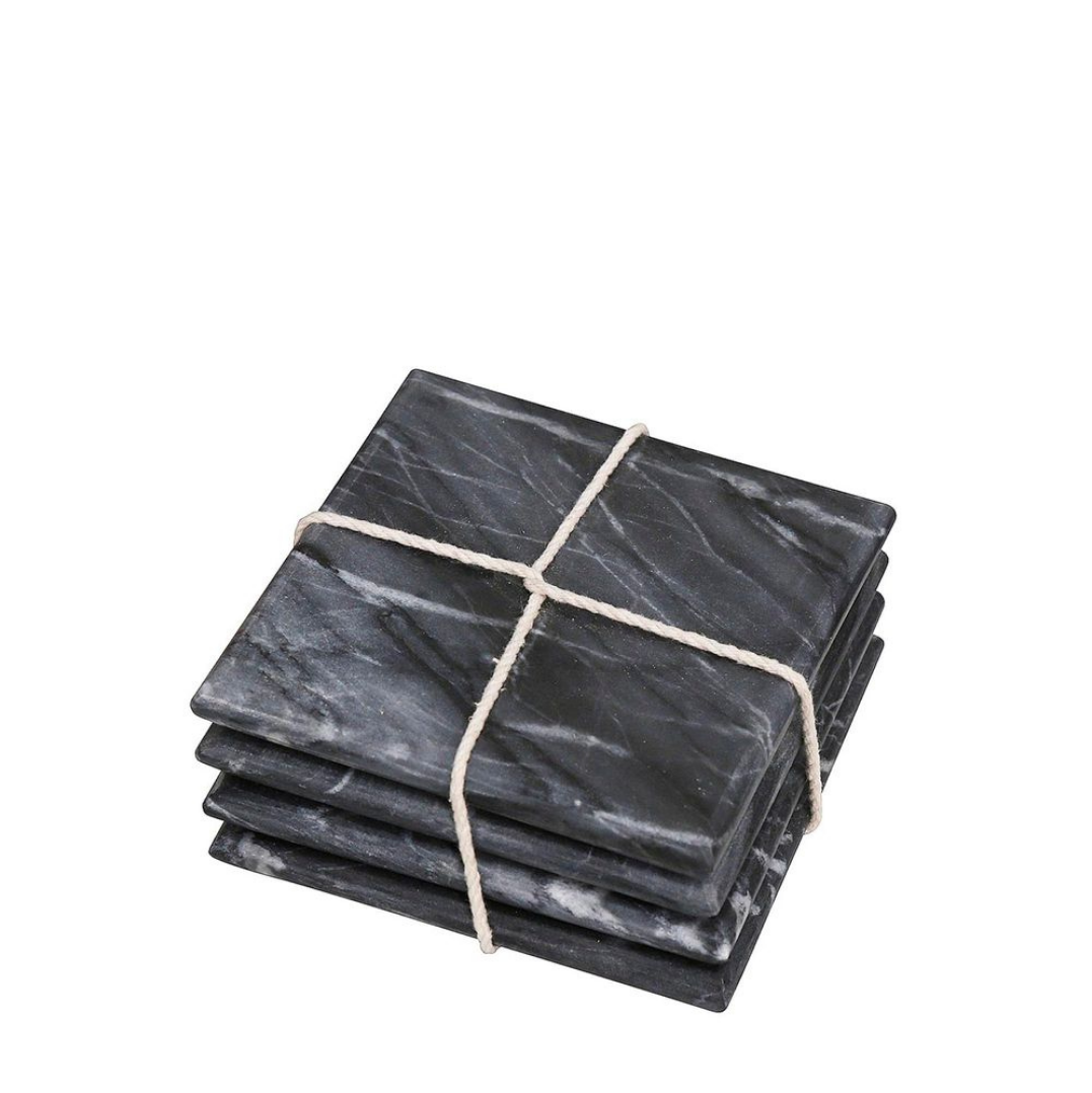 Marble Square Coasters Set 4