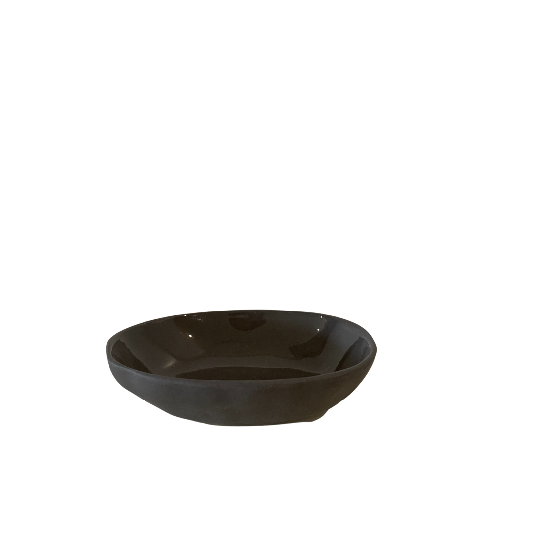 Flax Oval Bowl Charcoal