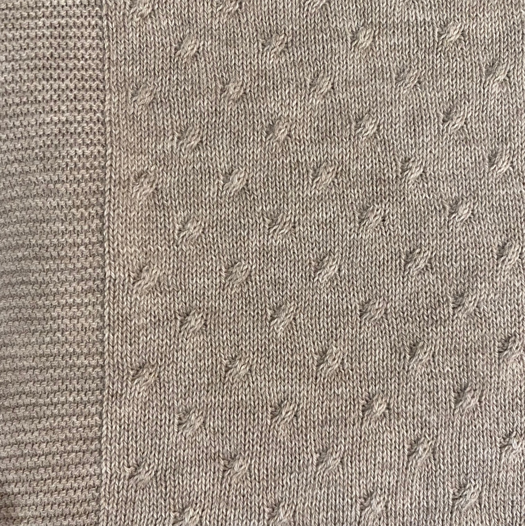 Bemboka Knot Cotton Baby Blanket - Wheat