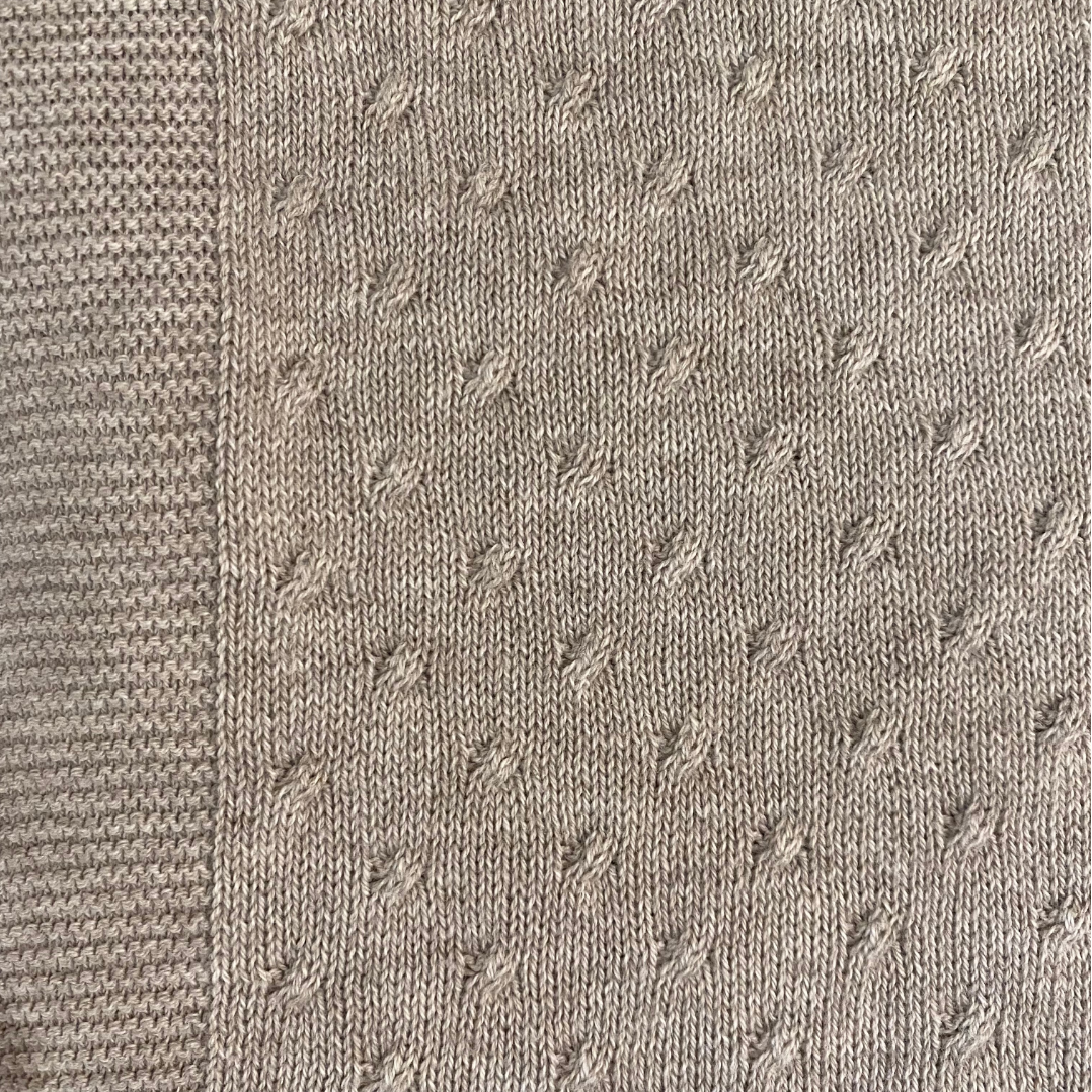 Bemboka Knot Cotton Baby Blanket - Wheat