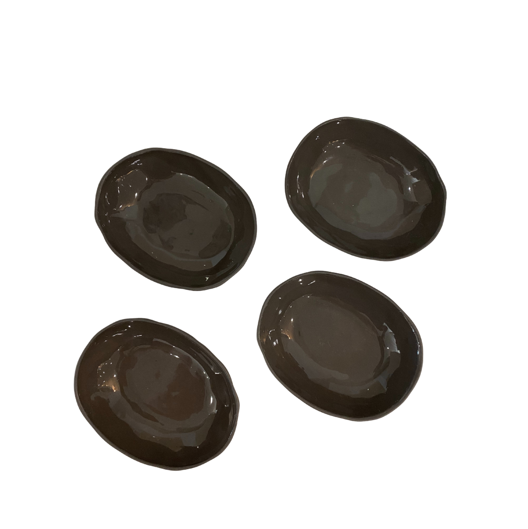 Flax Oval Bowl Charcoal