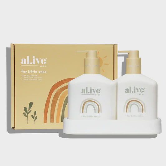 Al.ive Body Baby Duo (HAIR/BODY WASH & LOTION + TRAY - GENTLE PEAR)
