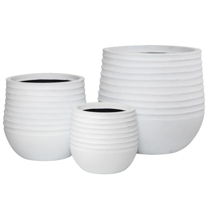 Ryker Stonelite Planter White Large