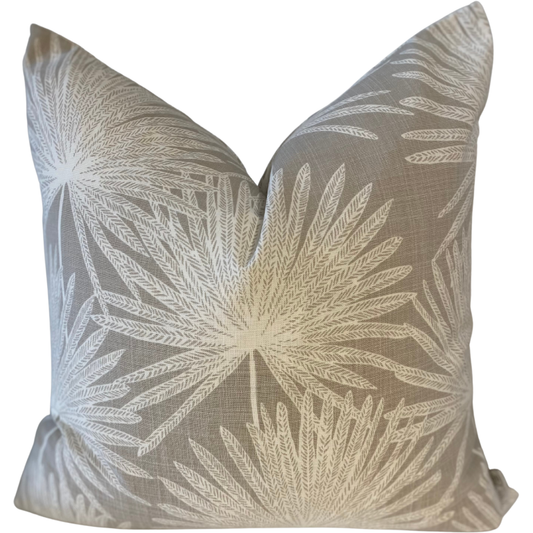 Custom Pattern Palm Camansi  Mushroom Taupe