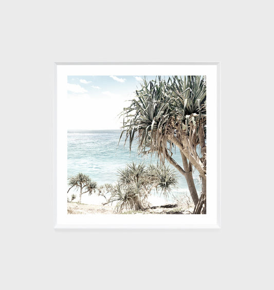 ONLINE STOCK PRINT COLLECTION - Coastal Palms 114x114 cm