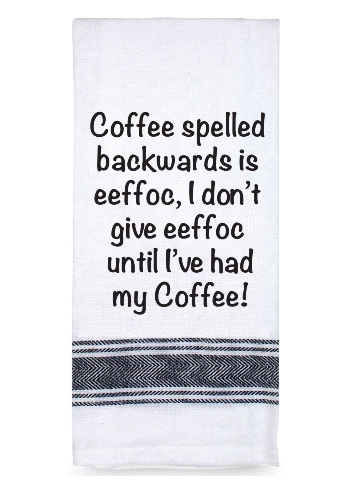 Tea Towel - Coffee spelled backwards