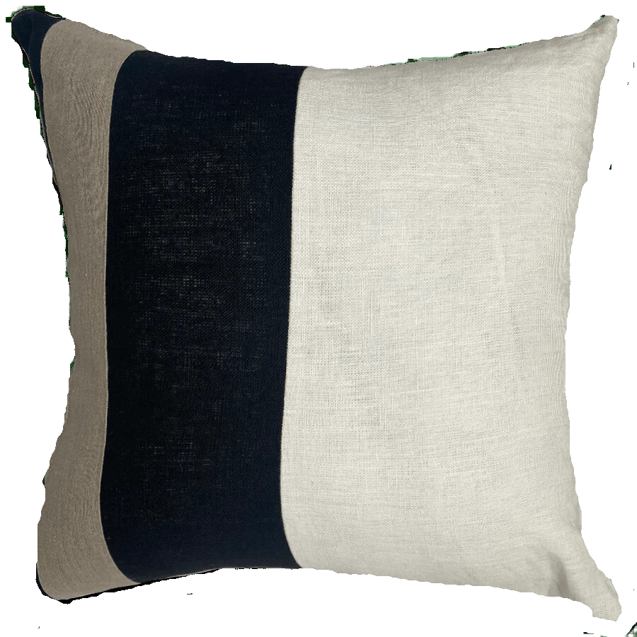 Linen Modern Block Stripe 55 x 55cm