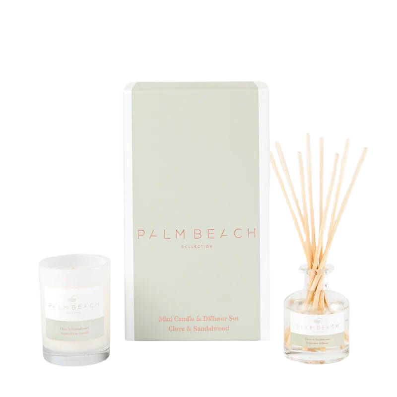 Palm Beach Mini Candle & Diffuser Pack Clove & Sandalwood