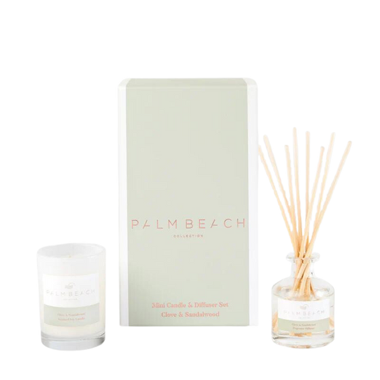 Palm Beach Mini Candle & Diffuser Pack Clove & Sandalwood