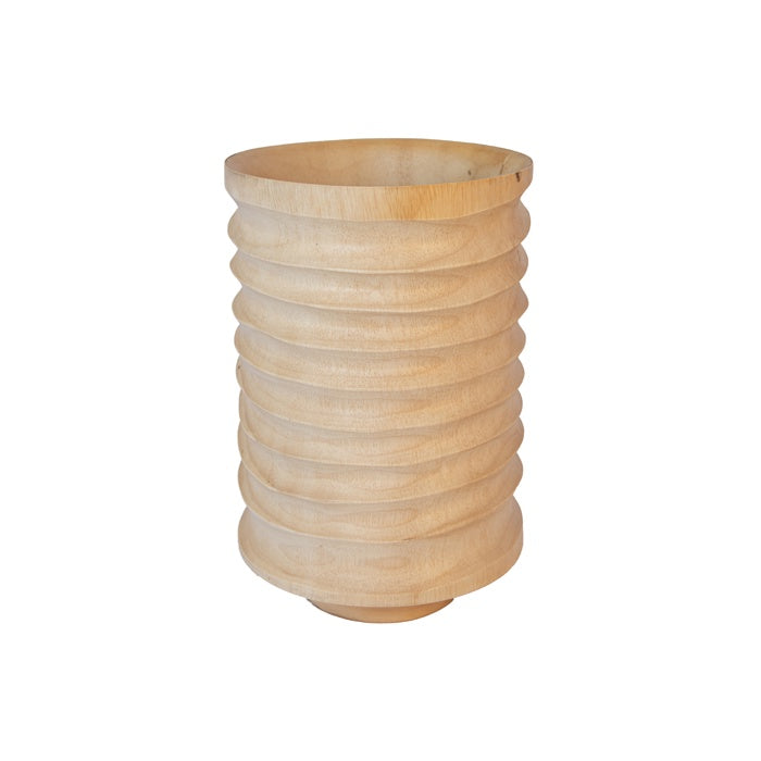 Fritz Timber Ribbed Vase - Small